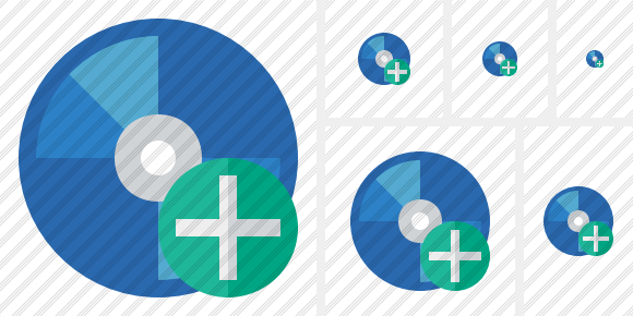 Bluray Disc Add Icon Bluray Disc Add Icon