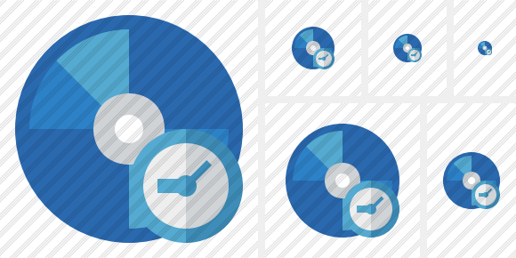 Bluray Disc Clock Icon Bluray Disc Clock Icon
