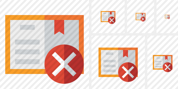 Book Cancel Icon Book Cancel Icon