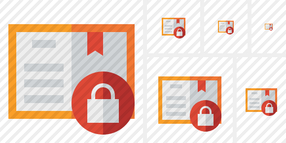 Book Lock Icon Book Lock Icon