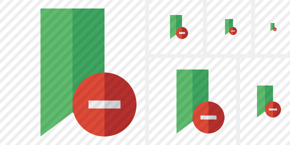 Иконка Закладка зелёная Стоп