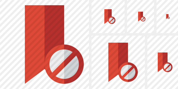 Bookmark Red Block Symbol Bookmark Red Block Symbol