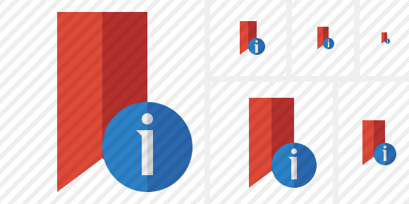 Иконка Закладка красная Информация
