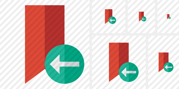 Bookmark Red Previous Symbol Bookmark Red Previous Symbol