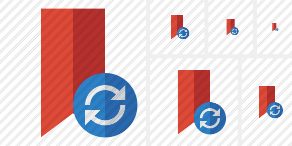 Bookmark Red Refresh Symbol Bookmark Red Refresh Symbol