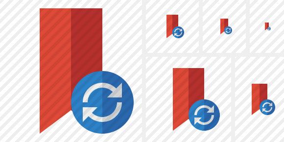 Иконка Закладка красная Обновить