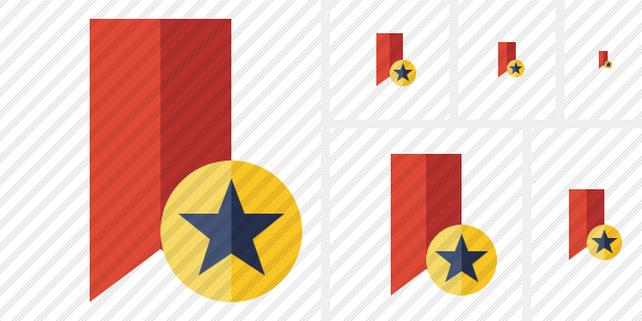 Bookmark Red Star Symbol Bookmark Red Star Symbol