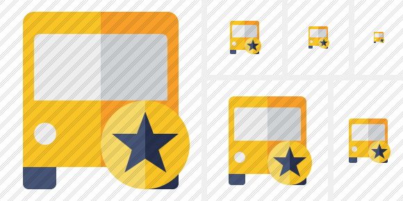 Bus 2 Star Icon Bus 2 Star Icon