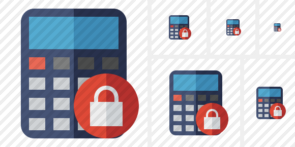 Calculator Lock Icon Calculator Lock Icon