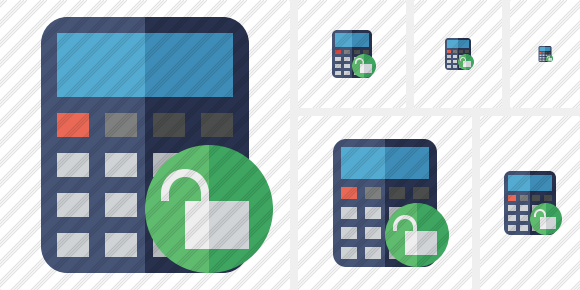 Calculator Unlock Icon Calculator Unlock Icon