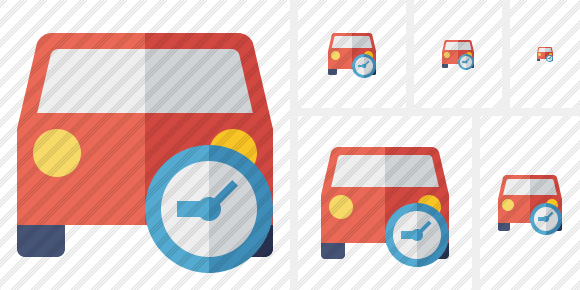 Car 2 Clock Icon Car 2 Clock Icon