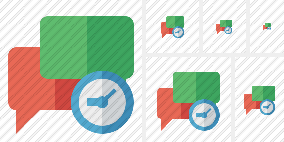 Chat 2 Clock Icon Chat 2 Clock Icon