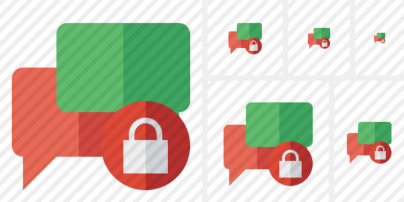 Chat 2 Lock Icon Chat 2 Lock Icon