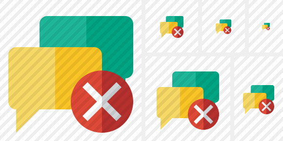 Chat Cancel Symbol Chat Cancel Symbol
