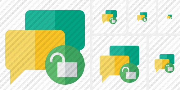 Chat Unlock Symbol Chat Unlock Symbol