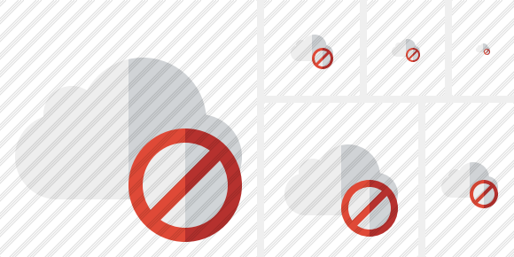 Cloud Block Symbol Cloud Block Symbol