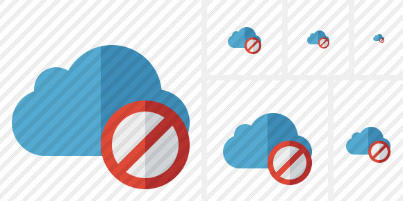Cloud Blue Block Icon Cloud Blue Block Icon