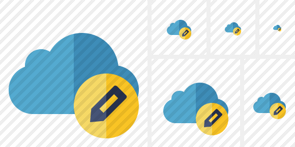 Cloud Blue Edit Icon Cloud Blue Edit Icon