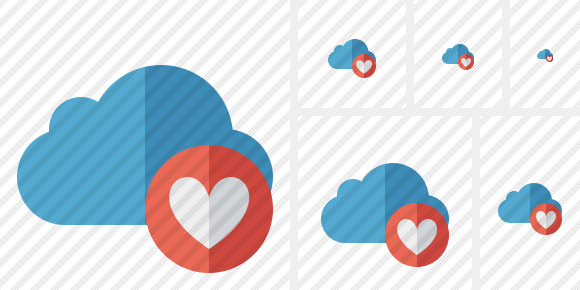 Cloud Blue Favorites Icon