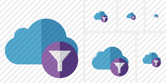 Cloud Blue Filter Icon Cloud Blue Filter Icon