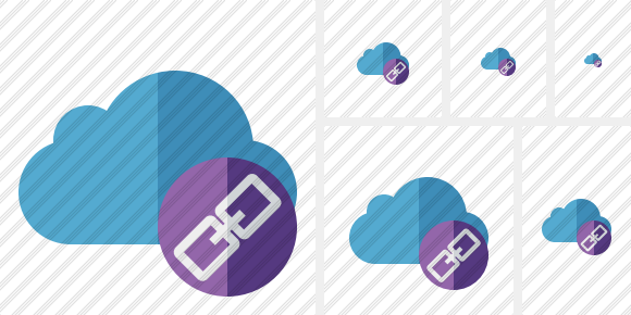 Cloud Blue Link Icon Cloud Blue Link Icon