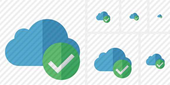 Cloud Blue Ok Icon Cloud Blue Ok Icon