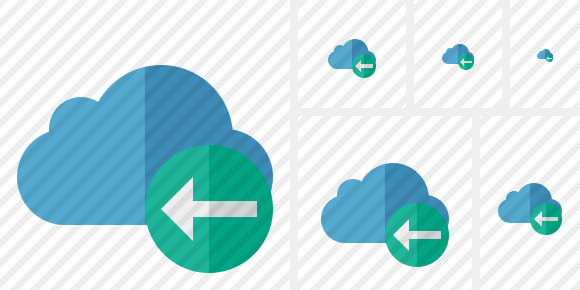 Иконка Облако голубое Предыдущий
