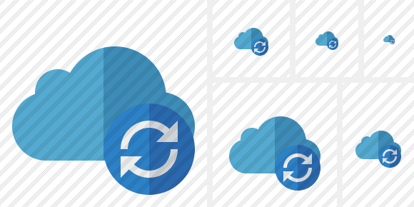 Cloud Blue Refresh Icon