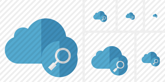 Cloud Blue Search Icon