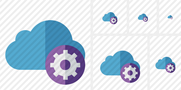 Cloud Blue Settings Icon Cloud Blue Settings Icon