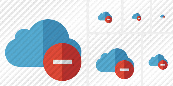 Cloud Blue Stop Icon Cloud Blue Stop Icon