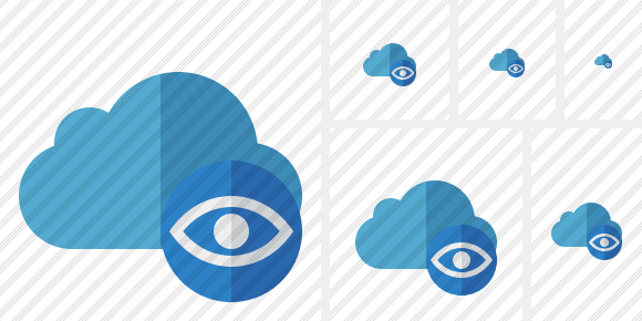 Cloud Blue View Icon Cloud Blue View Icon