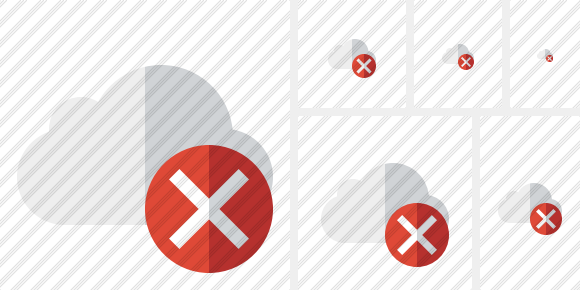 Cloud Cancel Symbol Cloud Cancel Symbol