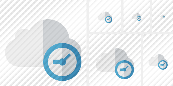 Cloud Clock Symbol Cloud Clock Symbol