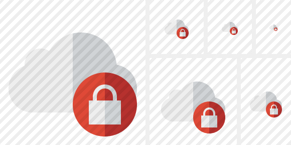 Cloud Lock Symbol Cloud Lock Symbol