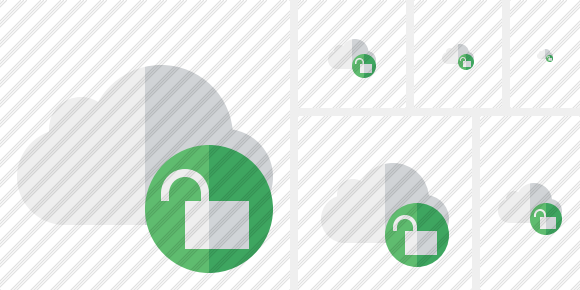 Cloud Unlock Symbol Cloud Unlock Symbol
