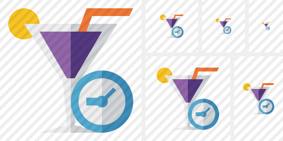 Cocktail Clock Icon Cocktail Clock Icon