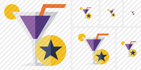 Cocktail Star Icon Cocktail Star Icon