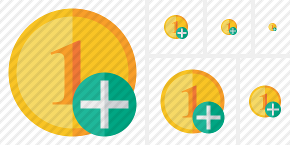 Coin Add Icon Coin Add Icon