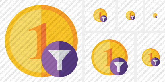Coin Filter Icon Coin Filter Icon