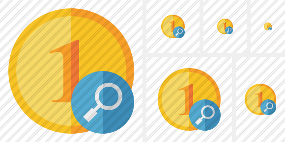 Coin Search Icon Coin Search Icon