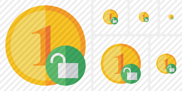 Coin Unlock Icon Coin Unlock Icon
