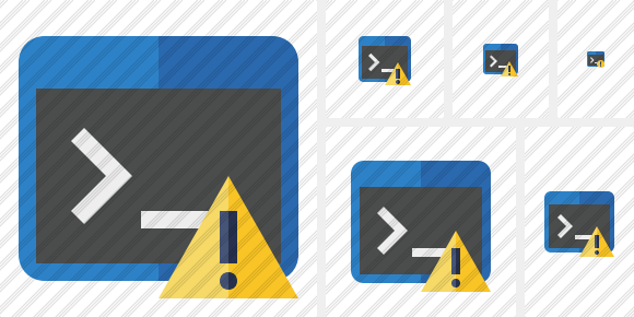 Icône Command Prompt Warning Icône Command Prompt Warning