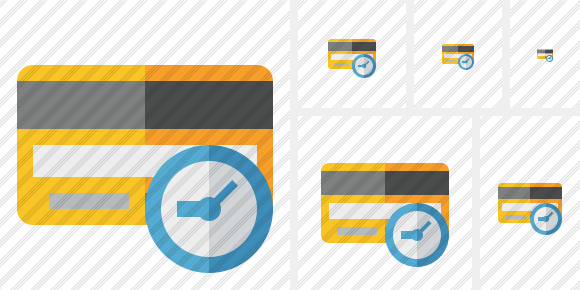 Credit Card Clock Icon Credit Card Clock Icon