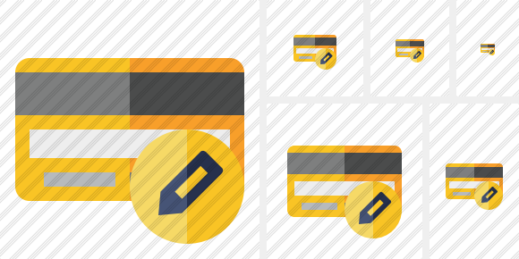 Credit Card Edit Icon Credit Card Edit Icon