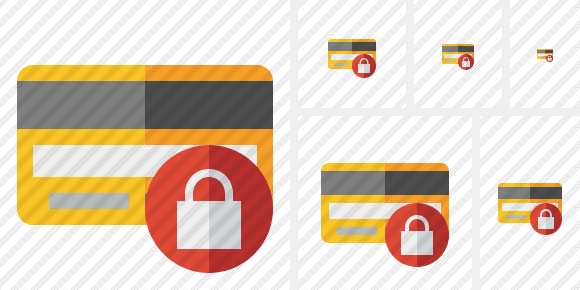 Credit Card Lock Icon Credit Card Lock Icon