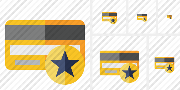 Credit Card Star Icon Credit Card Star Icon