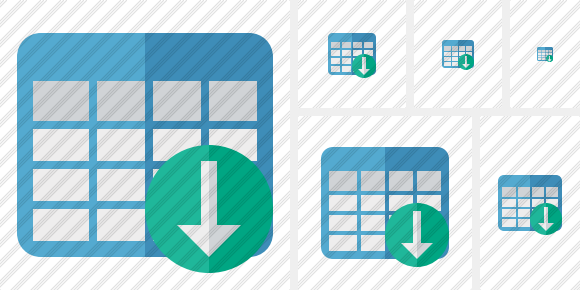 Database Table Download Symbol