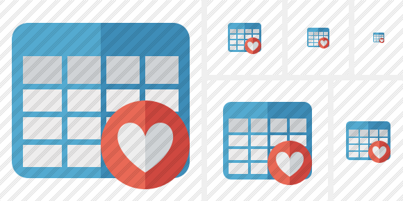 Database Table Favorites Symbol