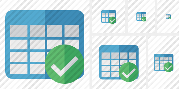 Database Table Ok Icon